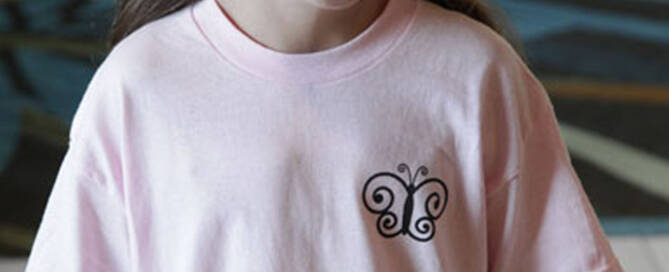 young girl with turner syndrome wearing pink shirt